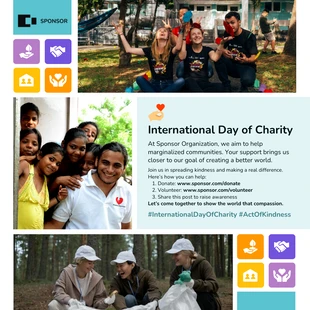 premium  Template: Nonprofit International Day of Charity Instagram Post