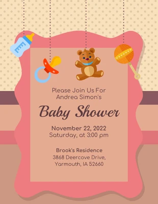 Cartoon Baby Shower Invitation