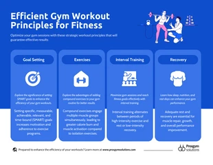 Free  Template: Efficient Gym Workout Principles for Fitness Infographic