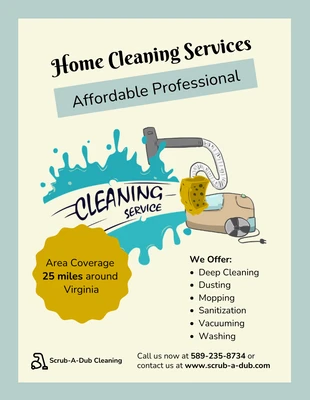 premium  Template: Cleaning Company Flyer Template