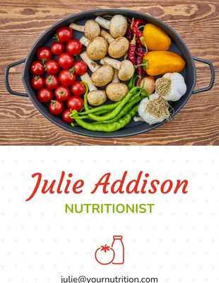Free  Template: Nutritionist Personal Business Card