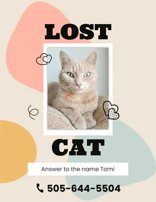 Free  Template: Pastel Calm Help for Cat Laranja