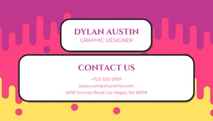 Colorful Playful Graphic Design Business Card - Pagina 2
