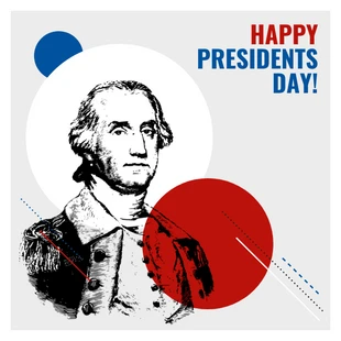 premium  Template: Post Instagram astratto grigio per il Presidents Day