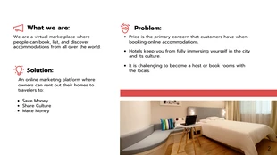 White and Red Airbnb Pitch Deck Template - Seite 2