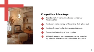 White and Red Airbnb Pitch Deck Template - صفحة 6