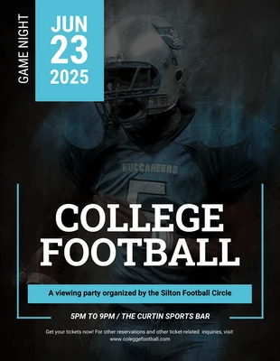 premium  Template: American College Football Sportveranstaltung Flyer
