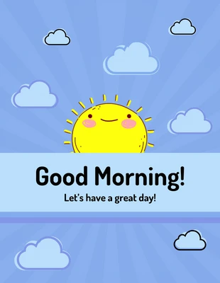 Free  Template: Good Morning Poster