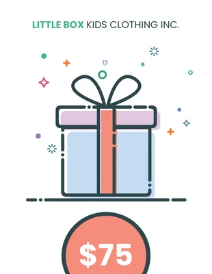 Free  Template: Playful Present Gift Certificate