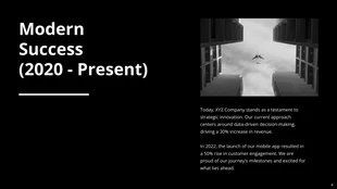Clean Black and White Timeline Presentation - Pagina 4
