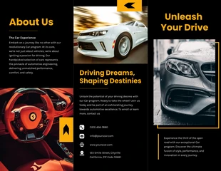 business  Template: Minimalist Black and Yellow Car Brochure
