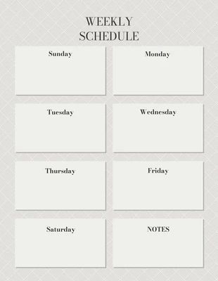 Free  Template: Minimalist White Gray Weekly Schedule Template