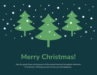 Free  Template: Dark Snowy Christmas Card