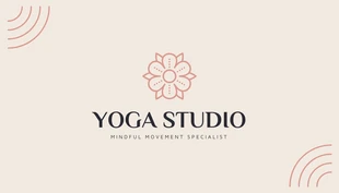 Free  Template: Tarjeta de visita de yoga estético minimalista beige