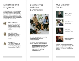 Brown And Grey Clean Simple Minimalist Church Brochure - صفحة 3