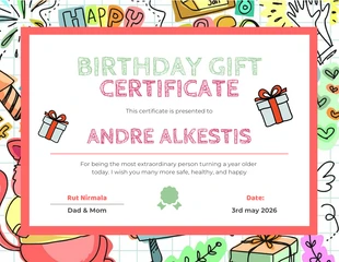 Free  Template: White Playful Illustration Funny Certificate