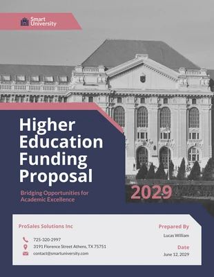 Free  Template: Higher Education Funding Proposal
