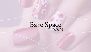 Free  Template: Moderne minimalistische rosa Visitenkarte Nail-Art
