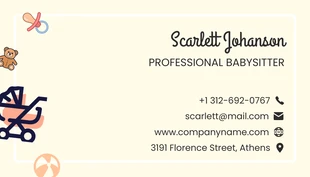 Payful Cute Babysitting Business Card - Pagina 2
