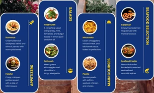 Mediterranean Feast Menu Double Paralel Brochure - Página 2