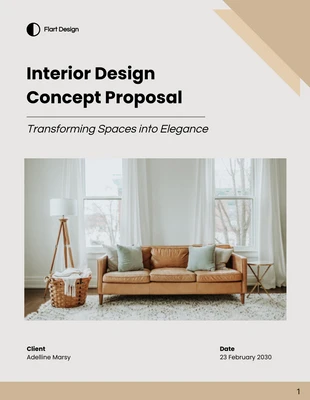 premium  Template: Cream and Brown Design Proposal