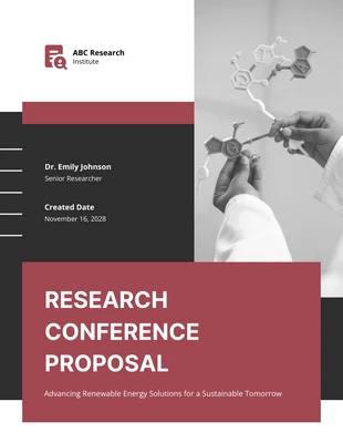 Free  Template: Vorschlag für eine Forschungskonferenz