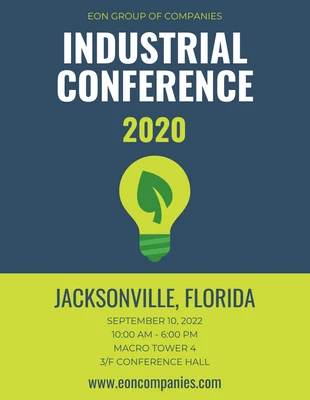 premium  Template: Green Industrial Conference Poster