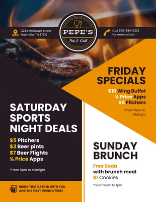 Promotional Weekend Restaurant Flyer