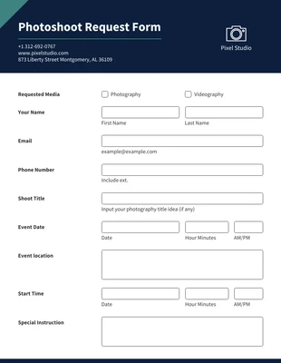 business  Template: Navy and Tosca Minimalist Request Forms