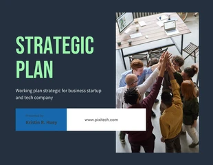 Free  Template: Black and neon green strategic plan