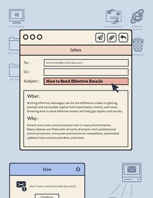 Free  Template: Send Effective Emails Vintage Infographic 