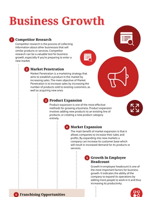 business  Template: Modelo de infográfico de crescimento
