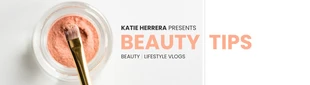 premium  Template: Bannière de conseils de beauté sur YouTube