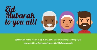 Free  Template: Publicación de Eid Mubarak en Facebook