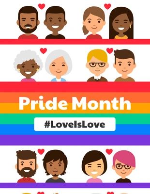 premium  Template: Illustrative Pride Month Pinterest Post