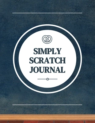 Free  Template: Navy Minimalist Texture Food Journal Book Cover