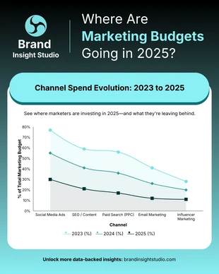 premium accessible Template: Marketing Budgets LinkedIn Social Media Template