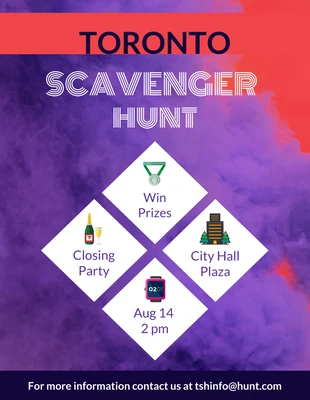 Free  Template: Scavenger Hunt Event Flyer