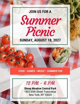 Free  Template: Picnic Flyer Template