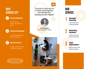 Simple Orange Business Sales Tri-fold Brochure - صفحة 2