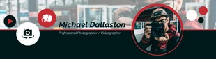 premium  Template: Banner do YouTube para fotógrafos profissionais
