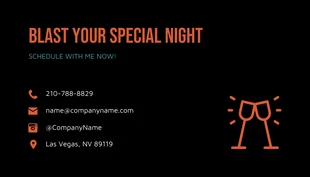 Neon Blue and Orange Bartender Business Card - Pagina 2