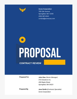 Free  Template: Contract Review Proposal