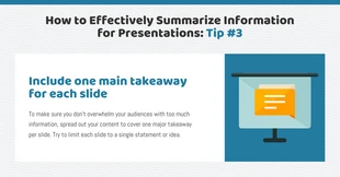 Free  Template: Blue Summarize Presentations Tips LinkedIn Post