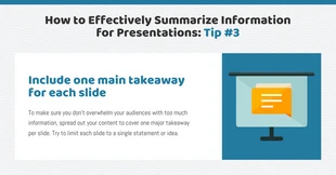 Free  Template: Blue Summarize Präsentationen Tipps LinkedIn Post