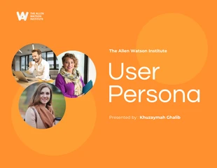 Free  Template: Simple and Professional User Persona Presentation