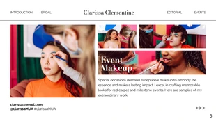 Simple Layout Makeup Artist Portfolio Presentation - Pagina 5