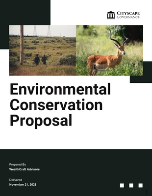 Free  Template: Proposition de conservation de l'environnement