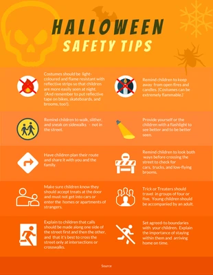 Free  Template: 12 Halloween Safety Tips