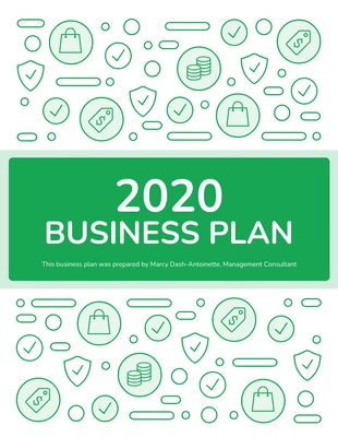 business  Template: Plan d'affaires vert